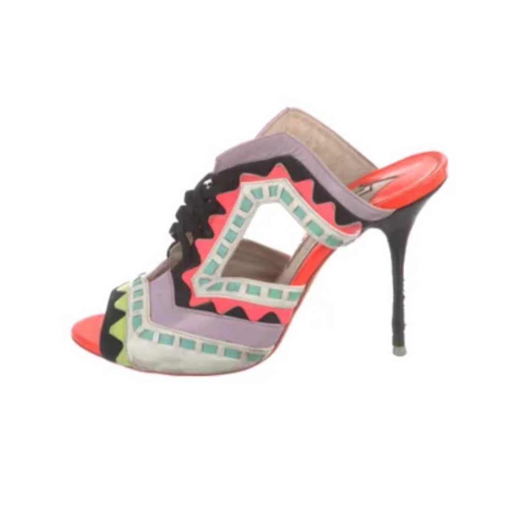 Sophia Webster Multicolor Geometric Heels